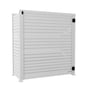 Slat Pool Pump Cover 600 x 1594 x 1500mm Off White Single Door No Lid