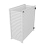 Slat Pool Pump Cover 600 x 1594 x 1500mm Off White Single Door No Lid