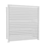 Slat Pool Pump Cover 600 x 1594 x 1500mm Off White Single Door No Lid