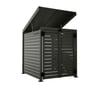 Slat Pool Pump Cover 1150 x 1204 x 982mm Slate Grey Double Door With Lid