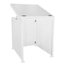 Slat Pool Pump Cover 1150 x 1204 x 982mm White Double Door With Lid