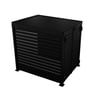 Slat Pool Pump Cover 1200 x 1134 x 982mm Black Double Door With Lid
