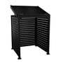 Slat Pool Pump Cover 1000 x 1204 x 916mm Black Single Door With Lid