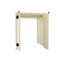 Slat Pool Pump Cover 1200 x 1134 x 982mm Primrose Double Door With Lid