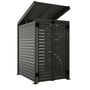 Slat Pool Pump Cover 1200 x 1489 x 982mm Slate Grey Double Door With Lid