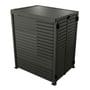 Slat Pool Pump Cover 1200 x 1489 x 982mm Slate Grey Double Door With Lid