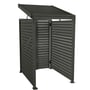 Slat Pool Pump Cover 1200 x 1489 x 982mm Slate Grey Double Door With Lid