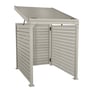 Slat Pool Pump Cover 1200 x 1134 x 982mm Birch Double Door With Lid
