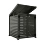 Slat Pool Pump Cover 1200 x 1134 x 982mm Slate Grey Double Door With Lid