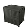 Slat Pool Pump Cover 1200 x 1134 x 982mm Slate Grey Double Door With Lid