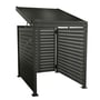 Slat Pool Pump Cover 1200 x 1134 x 982mm Slate Grey Double Door With Lid