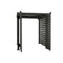 Slat Pool Pump Cover 1200 x 1134 x 982mm Slate Grey Double Door With Lid