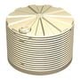 Corrugated Squat Poly Water Tank 22500L Off White