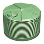Corrugated Squat Poly Water Tank 4500L Mountain Blue