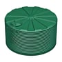 Corrugated Squat Poly Water Tank 9000L Gull Grey