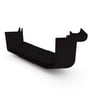 Quad Gutter Low Front 115 External Two Piece Cast Angle 90° Ebony