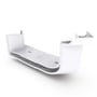 Quad Gutter Low Front 115 External Two Piece Cast Angle 90° Off White
