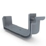 Quad Gutter Low Front 115 Internal Two Piece Cast Angle 90° Armour Grey