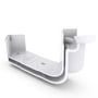 Quad Gutter Low Front 115 Internal Two Piece Cast Angle 90° Off White