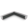 Quarter Round Gutter Internal Mitre Gun Metal Grey