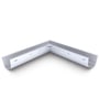 Quarter Round Gutter Internal Mitre Slotted Zinc/Aluminium