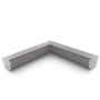 Quarter Round Gutter Internal Mitre Slotted Cobblestone