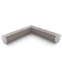 Quarter Round Gutter Internal Mitre Slotted Driftwood