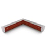 Quarter Round Gutter Internal Mitre Slotted Heritage Red