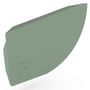 Quarter Round Gutter Stop End Left Hand Mist Green