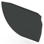 Quarter Round Gutter Stop End Right Hand Gun Metal Grey