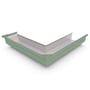 Quad Gutter 115 Full Return Stop End Left Hand Mist Green
