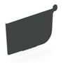 Quad Gutter 115 Stop End Left Hand Gun Metal Grey