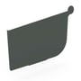 Quad Gutter 115 Stop End Left Hand Slate Grey