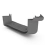 Quad Gutter 125 External Two Piece Cast Angle 90° Cobblestone
