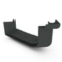 Quad Gutter 125 External Two Piece Cast Angle 90° Gun Metal Grey