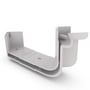 Quad Gutter 125 Internal Two Piece Cast Angle 90° Gull Grey