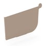 Quad Gutter 125 Stop End Left Hand Beige