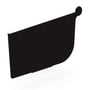 Quad Gutter 125 Stop End Left Hand Ebony