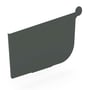 Quad Gutter 125 Stop End Left Hand Slate Grey