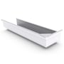 Quad Gutter 150  Return Stop End Right Hand Off White