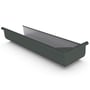 Quad Gutter 150  Return Stop End Right Hand Slate Grey