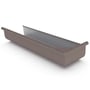 Quad Gutter 175  Return Stop End Right Hand Banyan Brown
