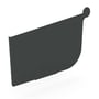 Quad Gutter 175 Stop End Left Hand Gun Metal Grey
