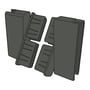 Quickscreen Louvre Brackets suit 65 x 16.5mm Hole Slate Grey