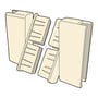 Quickscreen Louvre Brackets suit 65 x 16.5mm Hole Primrose