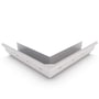 S Gutter External Mitre Slotted Gull Grey