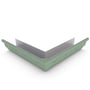 S Gutter External Mitre Slotted Mist Green