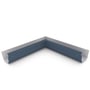 S Gutter Internal Mitre Slotted Dark Stone