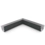 S Gutter Internal Mitre Slotted Gun Metal Grey