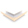 Smoothline Gutter External Mitre Slotted Smooth Cream